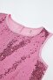 Girl's Sequined Sleeveless Tulle Lined Dress - 7