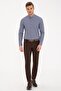Navy Blue Slim Fit Shirt - 4