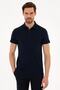 Navy Blue Slim Fit Polo Neck T-Shirt - 2