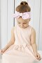 Girl's Pink White Striped Bandana - 2