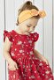 Girl's Orange and White Striped Bandana - 3