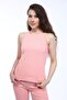 Women's Powder Ribbed Crew Neck Camisole Camisole Knitted Athlete