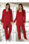 Women's Effort Fuchsia Maternity Long Sleeve Pajama Set with Dressing Gown 2401