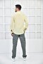 Men's Yellow Linen Modern Fit Sleeves Foldable Shirt with Pockets F5159 - 4