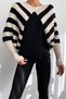 Women's Black New Season Bat Sleeve Knitwear Sweater - 6