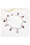 Hematite - Coral Natural Stone Clover Anklet