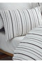 Anthracite Striped Single Duvet Cover Set (WITHOUT SHEET) - 4