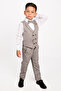 Boy's Suit 6-Button Shawl Collar Vest Bow Tie Tuxedo - 2