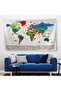 Wall Covering / Carpet Turkish Current World Map with Flag Detail -3969