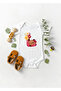 Short Sleeve 100% Cotton L Letter Design Baby Bodysuit - 2