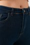 Mehlika Tower A.c.a.i.p Women's Dark Blue High Waist Ankle Length Slim Leg Skinny Lycra Jeans - 6