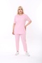 Short Sleeve, Elastic Waist, Slit, Comfortable, Double Camisole Set - 2