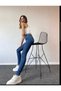 Madrid A.C.A.I.P Women's Blue High Waist Ankle Length Skinny Leg Skinny Lycra Jeans Pantalon - 5
