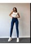 Madrid A.C.A.I.P Women's Blue High Waist Ankle Length Skinny Leg Skinny Lycra Jeans Pantalon - 7