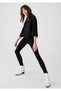 Alluze Black High Waist Slim Skinny Skinny Leg Colorfast Jeans Trousers