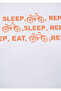 Eat Sleep Printed White T-Shirt Regular Fit / Normal Cut 1611257-620 - 6