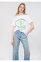 Sunflower Printed White T-Shirt Regular Fit / Normal Cut 1611287-70057