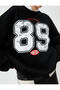 College Sweatshirt Ruffled Stand Collar Long Sleeve Comfortable Cut - 5