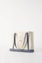 Natural Canvas Bag with Indigo Detail - 3