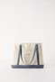Natural Canvas Bag with Indigo Detail