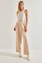 Women's Full Lycra Crepe Fabric Palazzo Trousers with Elastic Waist and Velcro - 2