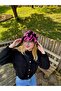 Women's Colorful Text Patterned Plush Bucket Hat - 4