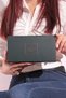 2636 Genuine Leather Women's Card Holder, Paper & Coin Compartment Model Stylish Card Holder Wallet RED - 6