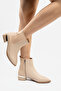Women's Nude Skin Heeled Boots - 6