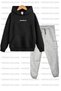 Brooklyn Printed Unisex Black Kids Tracksuit Set