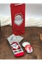 christmas new year gift custom printed 1 piece in cardboard bag new year patterned metal candle and socks - 2