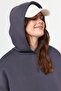 Antrasit Nakış Detaylı Oversize/Bol Kesim Örme Büyük Beden Sweatshirt TBBAW24AO00018 - 3