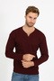 5524 New Season V-Cut Buttoned Brow Ribbed Knit Zak Standard Fit – Suitable for Daily Use - 2