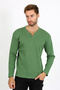 5524 New Season V-Cut Buttoned Brow Ribbed Knit Zak Standard Fit – Suitable for Daily Use - 3