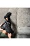 women's black wedge-heeled sneakers - 2