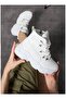 women's white wedge-heeled sneakers - 3