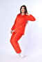 Women's Coral Collar Zippered Welsoft High Quality Fabric Sweat Suit Double Set - 5