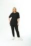 Large Size Short Sleeves with Elastic Waist Slit Comfortable Fit Double Camisole Suit - 5