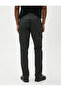 Basic Pleated Trousers with Button Detail and Pockets - 4