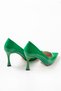 Green Patent Leather Stiletto Women's Heeled Shoes V Model New Season Style Heel Stylish Original Brand - 4