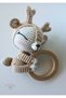 Cute Animals Teether & Rattle Natural Antibacterial Strands - Deer - 3