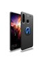 Huawei Y6P Case Tpu Silicone with Ring and Magnetic Car Holder