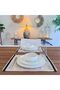 American Service, Jute Textured, Linen Linen Black Striped 6 Pieces - 4