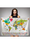 Wall Covering / Carpet Turkish Current World Map with Flag Detail -3967 - 3
