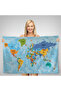 Wall Cover / Carpet Detailed Current Turkish World Map Quality Canvas Fabric-3974 - 3