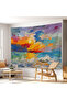 Wall Cloth Quality Canvas Wall Carpet with Sky Oil Painting Look-4002 - 7