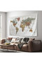 Wall Cover / Carpet Detailed Turkish Current World Map Quality Canvas Fabric-3963 - 7