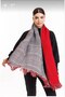 Double Sided Plaid Wool Shoulder Shawl - 70x190cm - Winter Shawl - 2