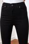 Non-fade Blow Mold Skinny Jeans Jet Black Loose Denim Trousers (Lycra) - 3
