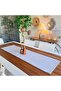 Linen Linen, Jute Texture, Gray Color Square Runner Blanket - 3