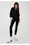 Alluze Black High Waist Slim Skinny Skinny Leg Colorfast Jeans Trousers - 2
